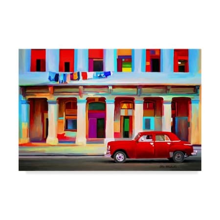 Ata Alishahi 'Red Cars' Canvas Art,16x24